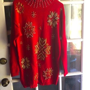 Victoria Jones holiday sweater, winter sweater